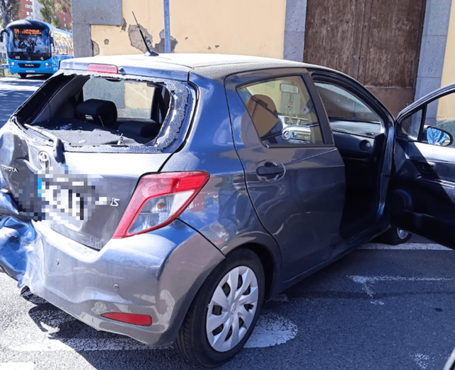 Imagen de uno de los vehículos implicados en el accidente / TA